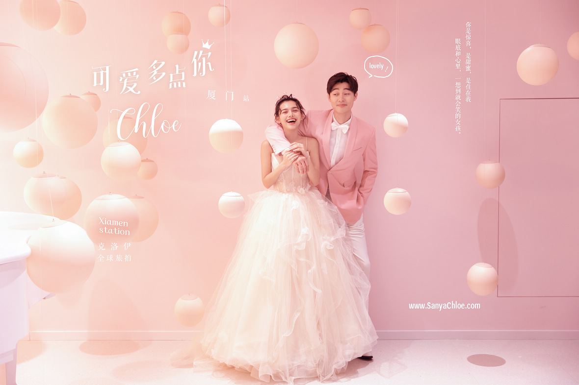 婚纱照的七彩颜色，每一种都美到极致